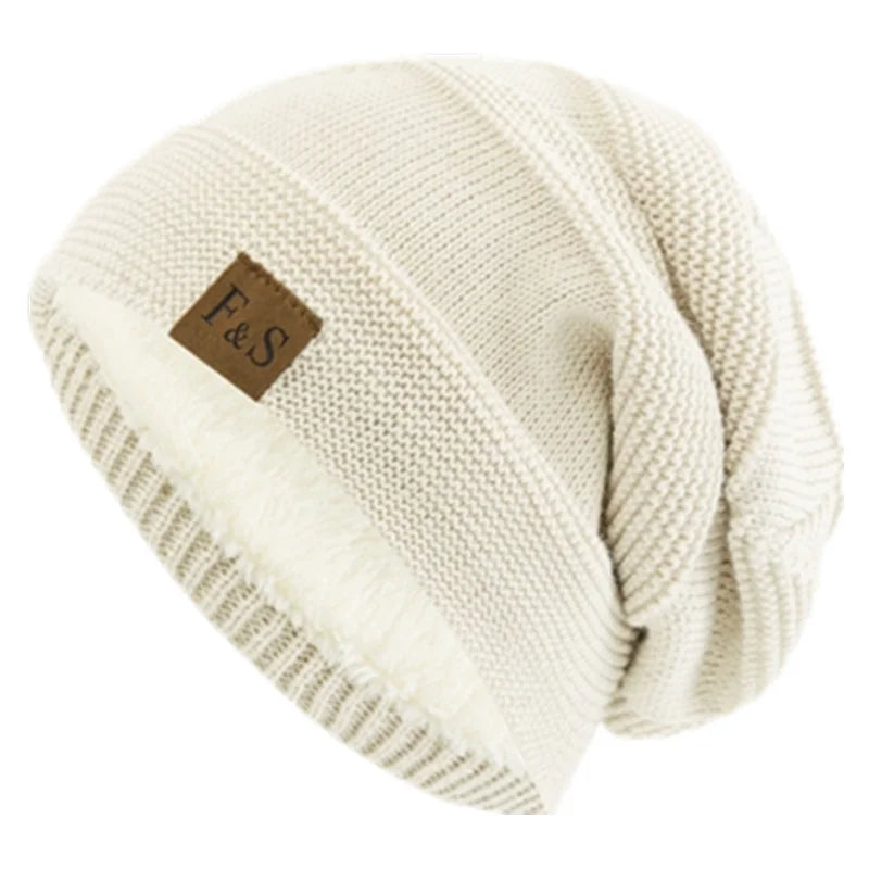 Warm Fur-Lined Casual Beanie