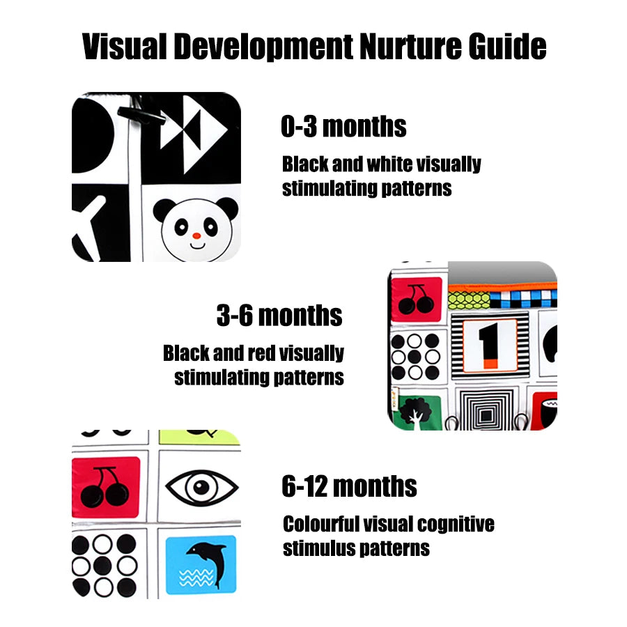 Infant Activity Soft Book – Visual Development & Tummy Time Toy for Toddlers