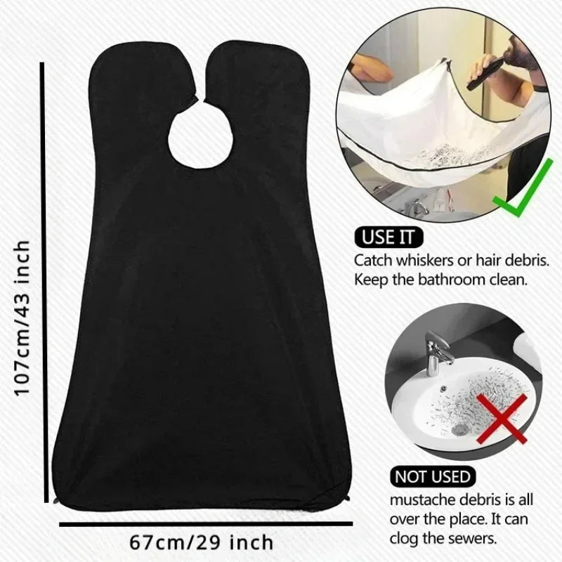 Men’s Shaving Apron with Suction Cups