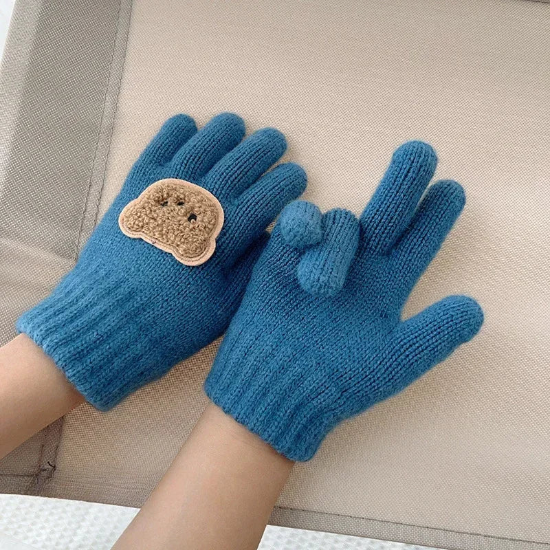 Kids Thick Bear Mittens