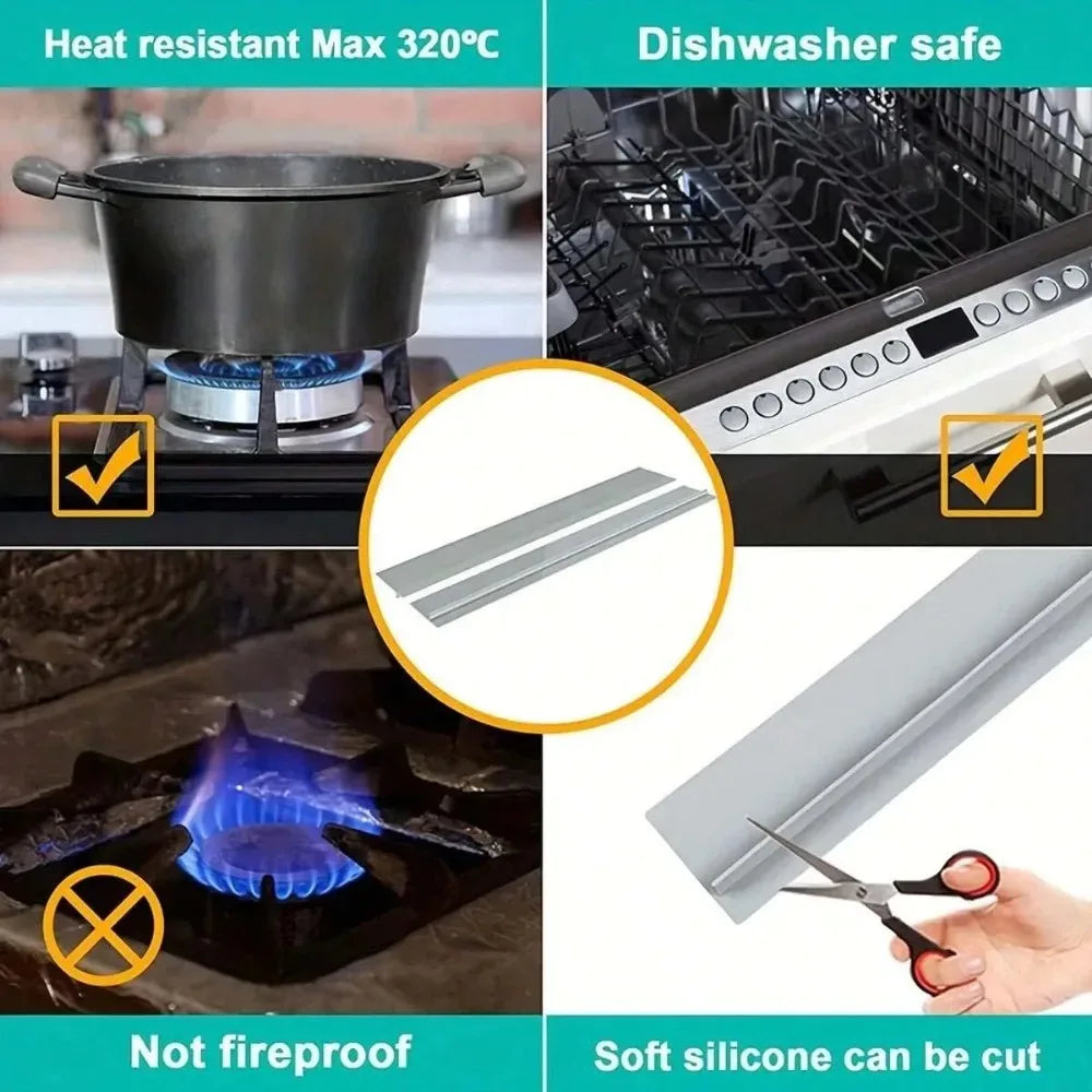 Silicone Gap Strip, Kitchen Gas Stove Sealing Strip