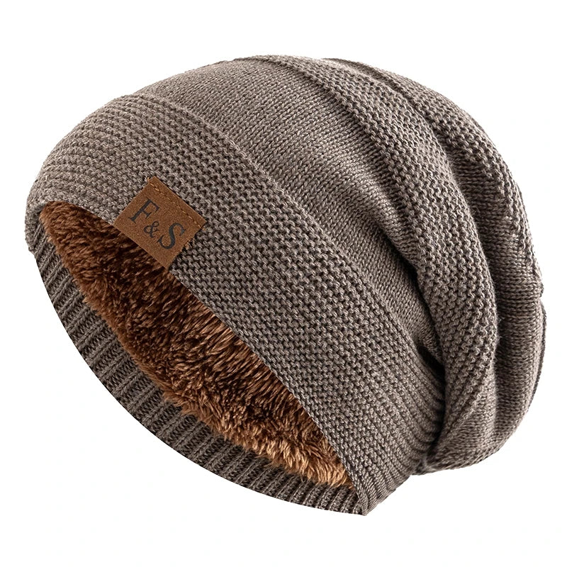 Warm Fur-Lined Casual Beanie