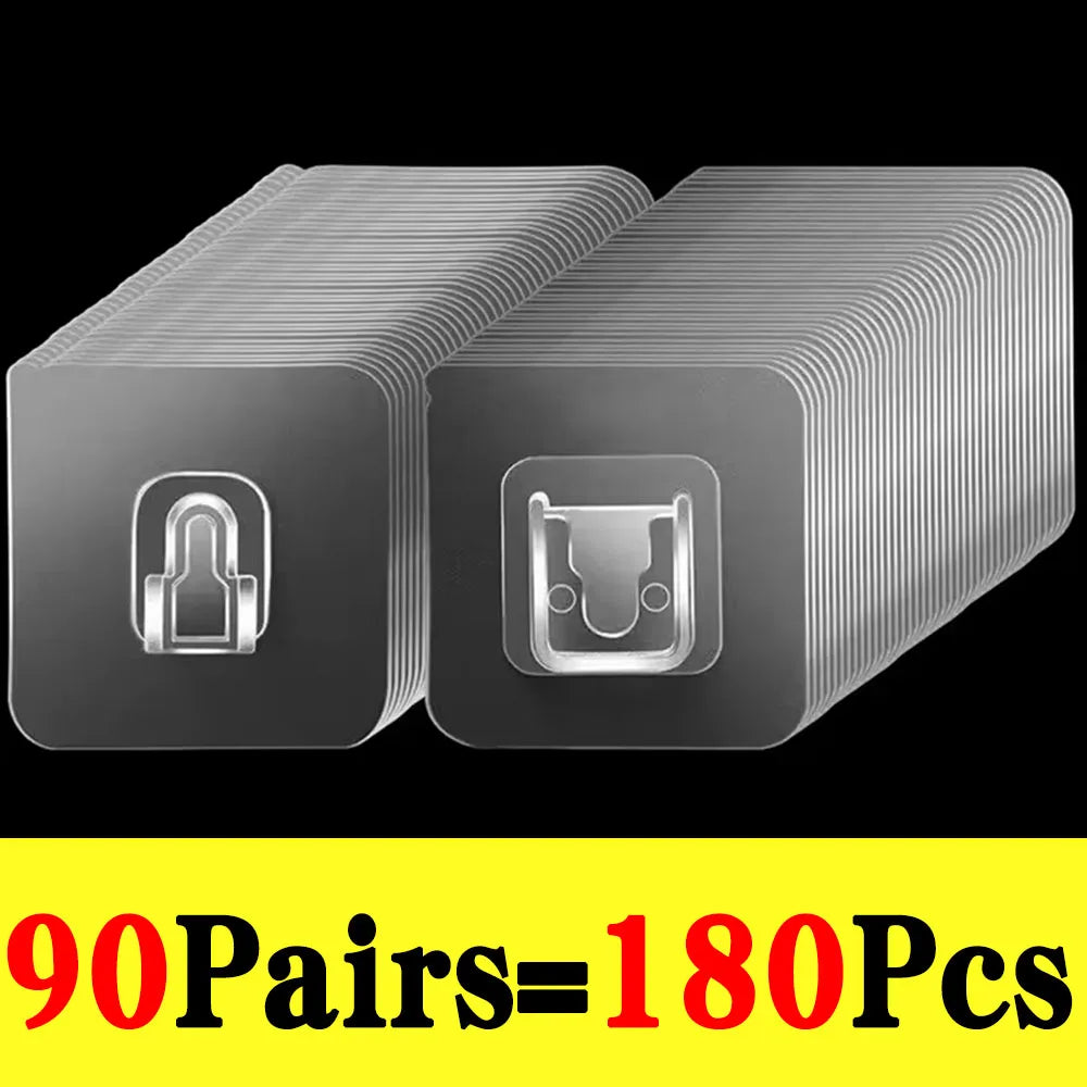 Double-Sided Transparent Wall Hooks