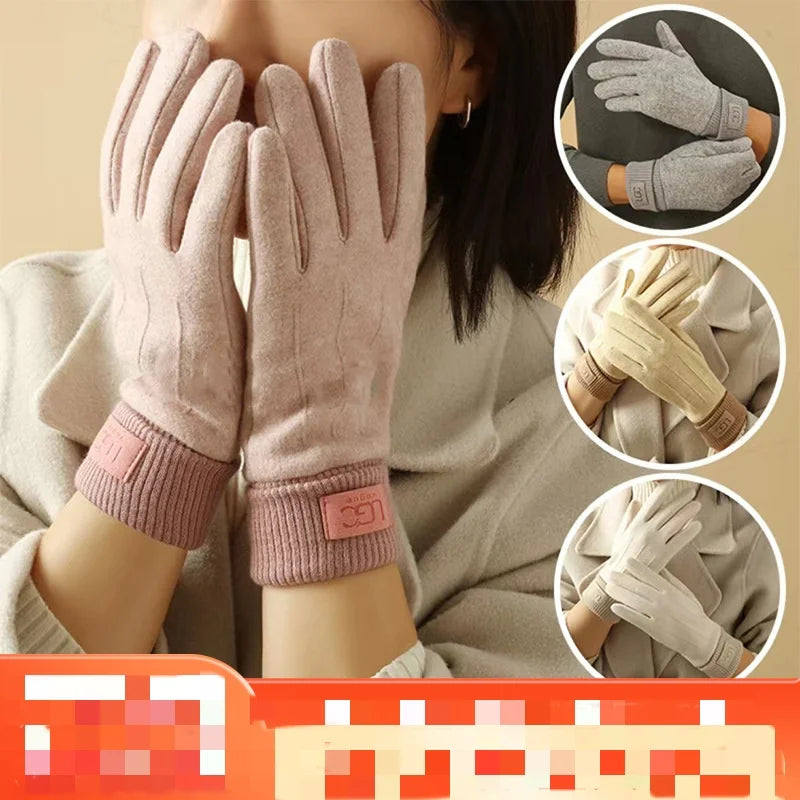 Winter Cashmere Gloves for Women Warm Touch Screen