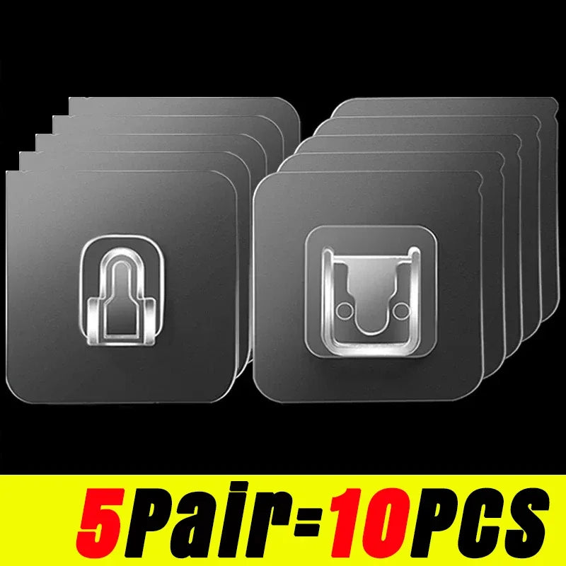 Double-Sided Transparent Wall Hooks