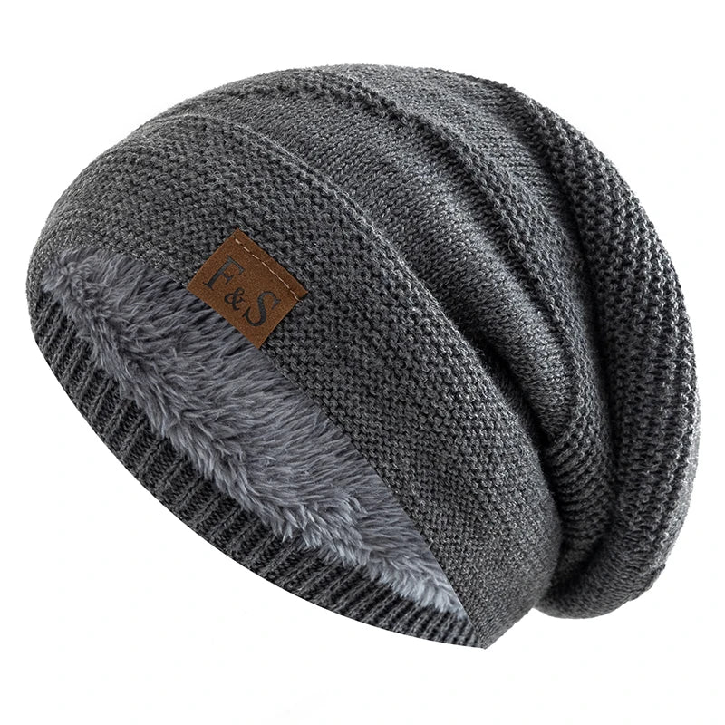 Warm Fur-Lined Casual Beanie