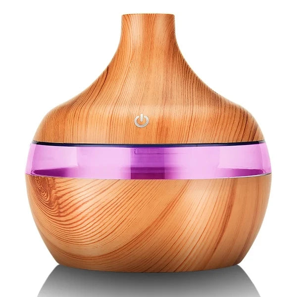 300ml Ultrasonic Wood-Style Aroma Diffuser & Cool Mist Humidifier