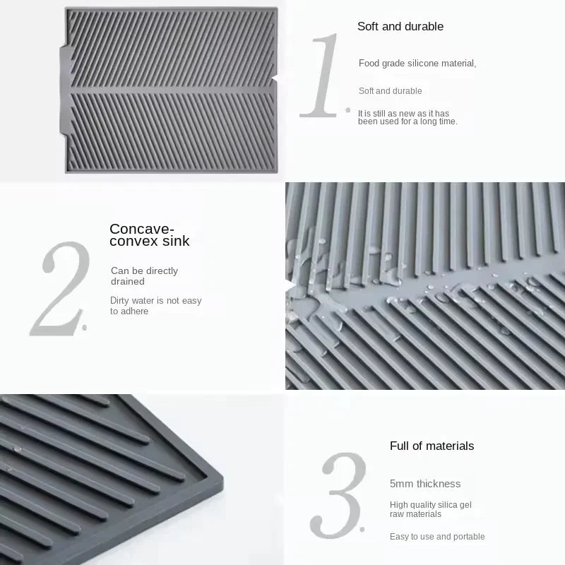 1PC Silicone Drain Pad Drying Mat