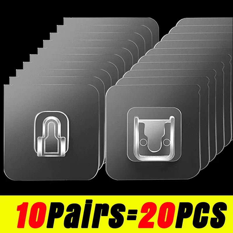 Double-Sided Transparent Wall Hooks