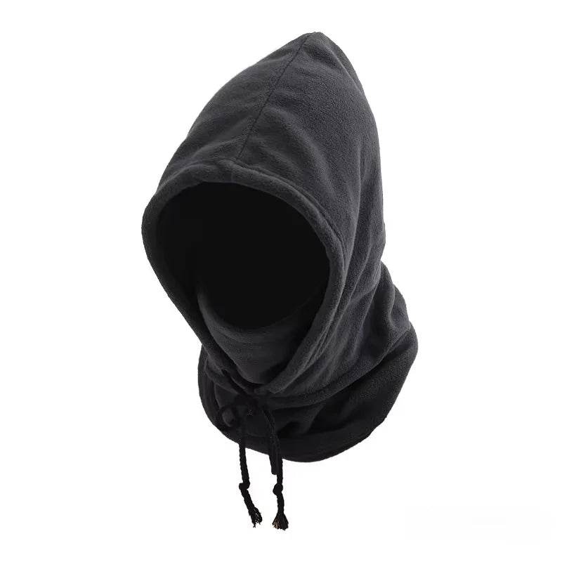 Unisex Winter Balaclava Knit Hood - Windproof Mask with Drawstring