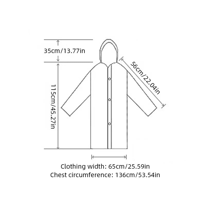 Adult Waterproof One-Piece Raincoat