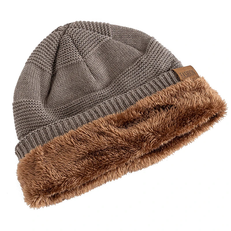 Warm Fur-Lined Casual Beanie