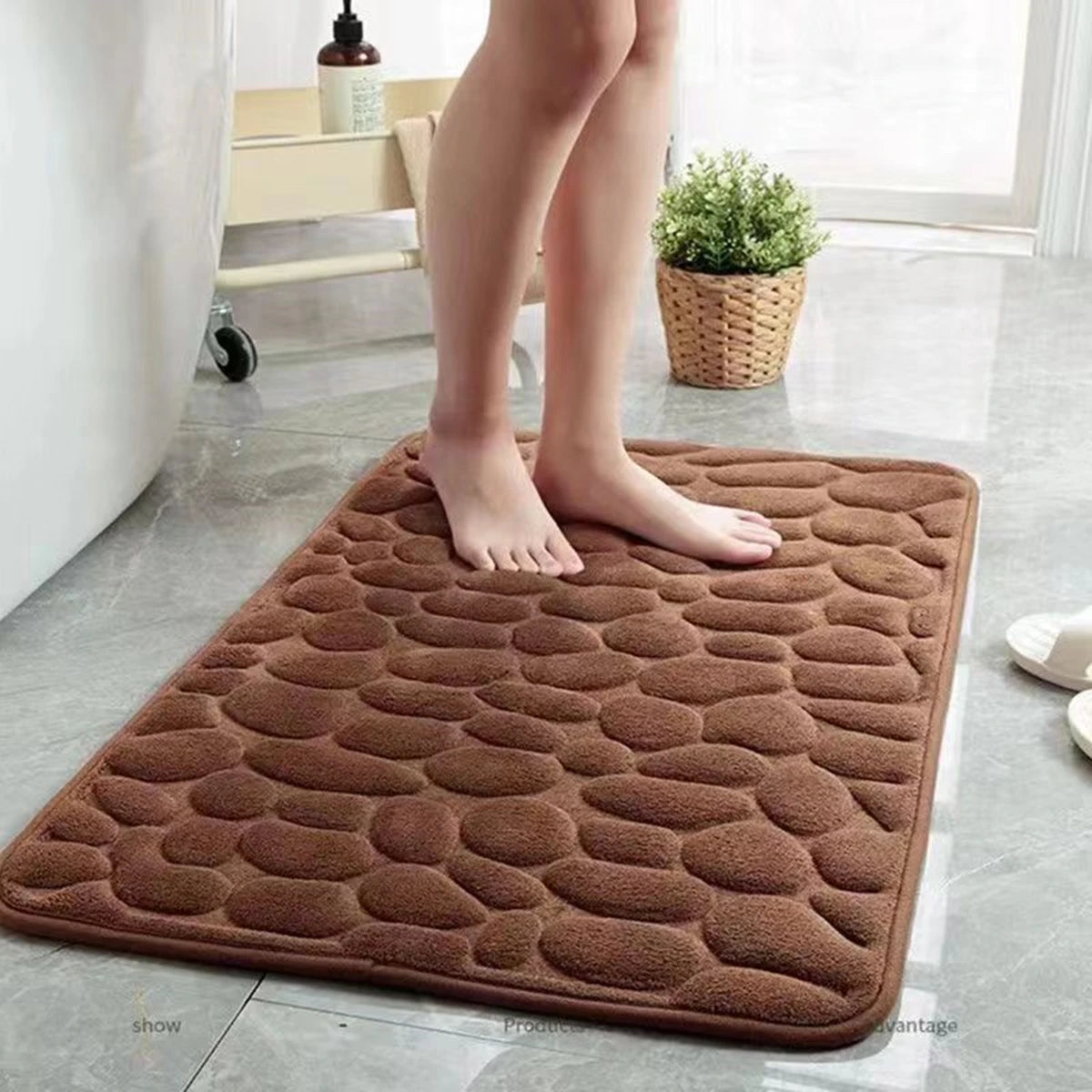 3D Non Slip Bathroom .Washable Quick Drying