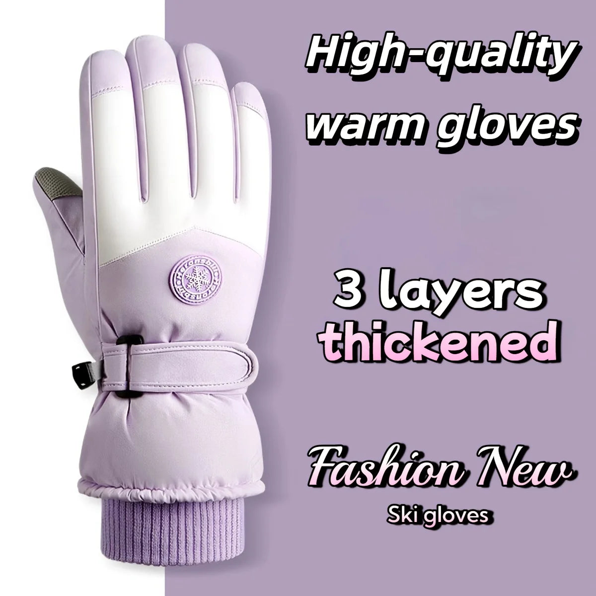 Fashionable design, compatible with touchscreen, thick inner lining, windproof