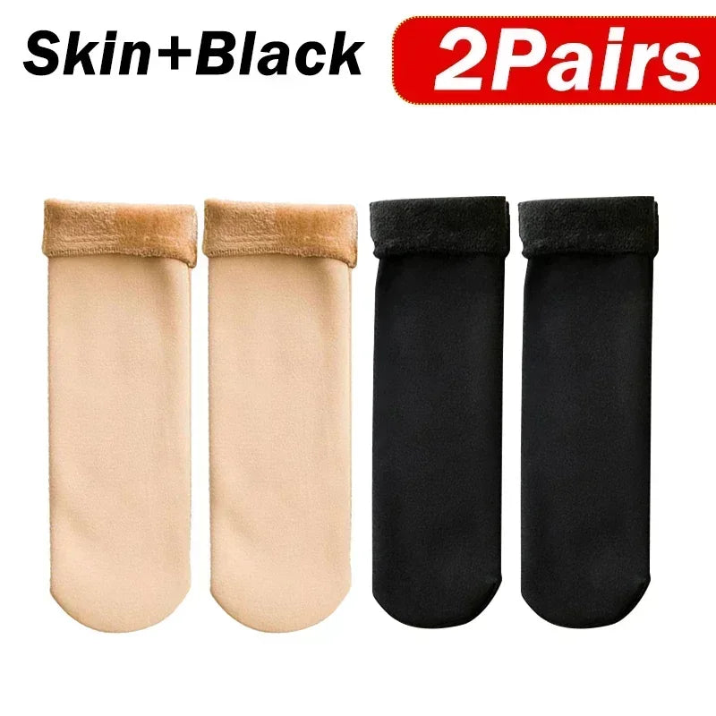 Women Winter Thicken Warm Short Socks- 1/2/4/5Pair
