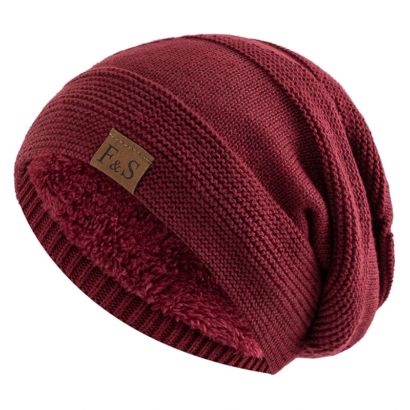 Warm Fur-Lined Casual Beanie
