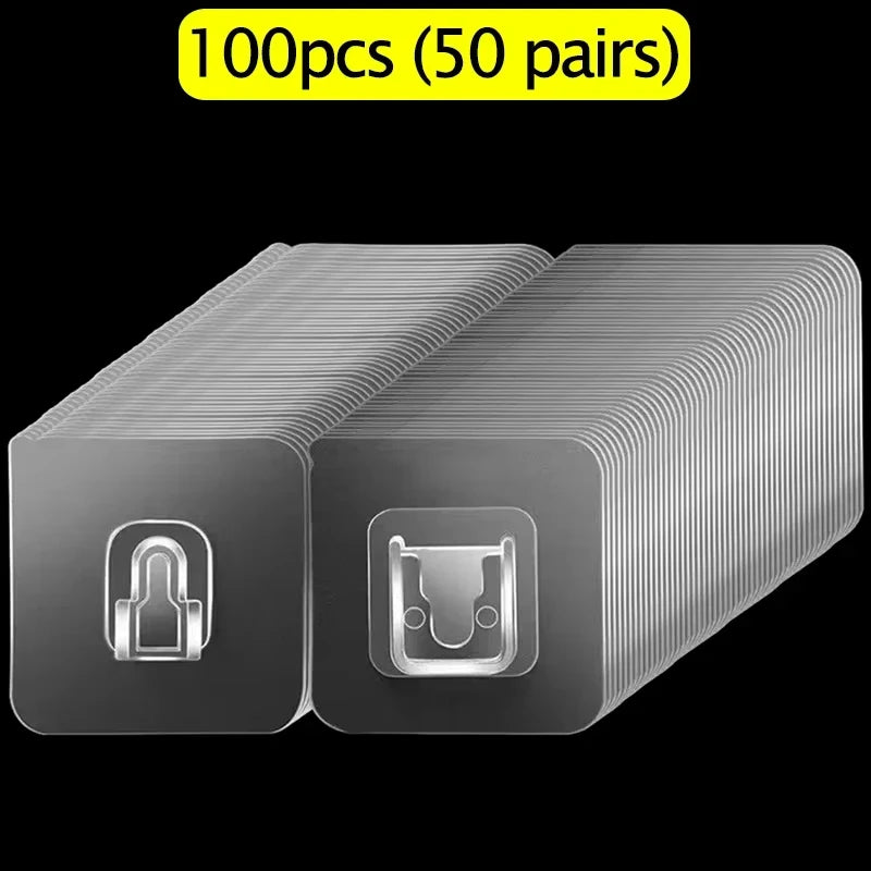 Double-Sided Transparent Wall Hooks