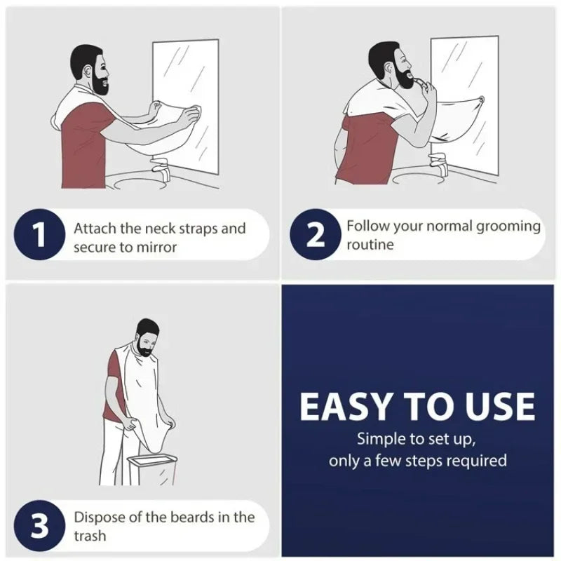 Men’s Shaving Apron with Suction Cups