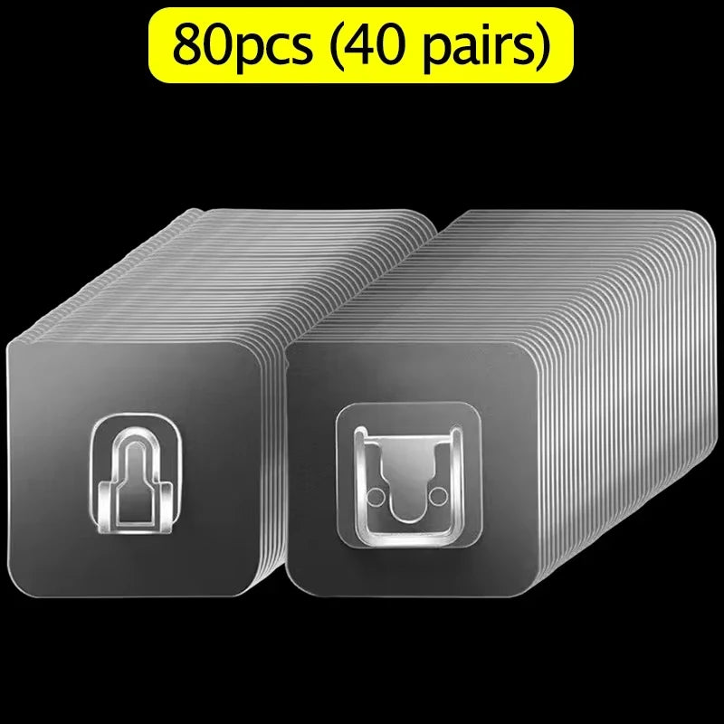 Double-Sided Transparent Wall Hooks