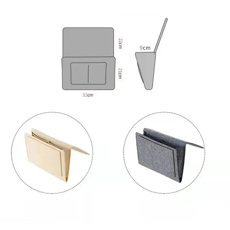 Bedside Pouch with Multiple Pockets
