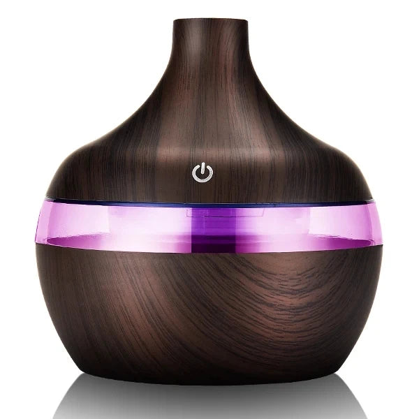 300ml Ultrasonic Wood-Style Aroma Diffuser & Cool Mist Humidifier