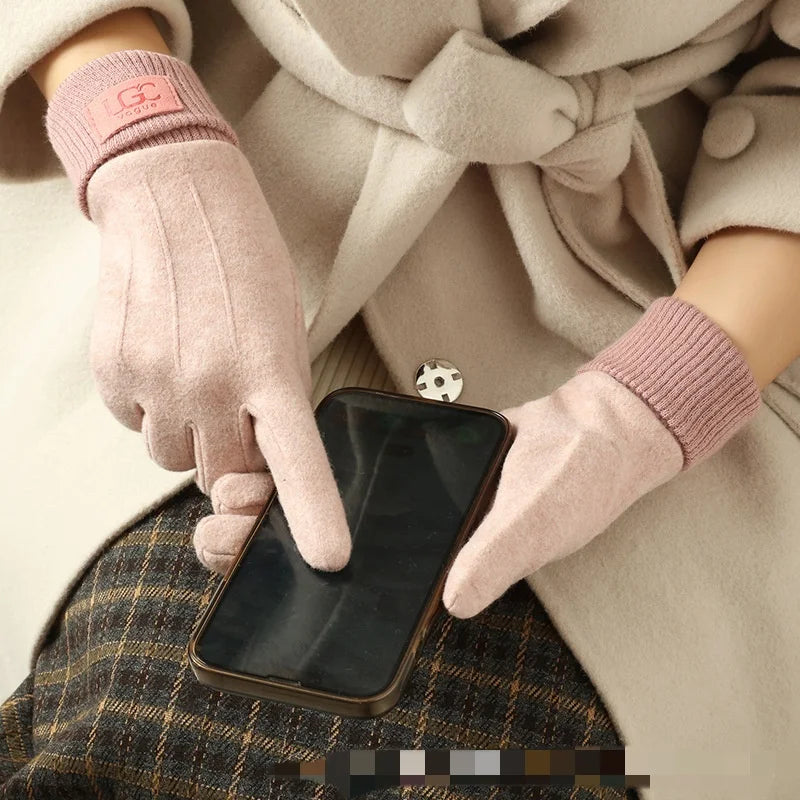 Winter Cashmere Gloves for Women Warm Touch Screen