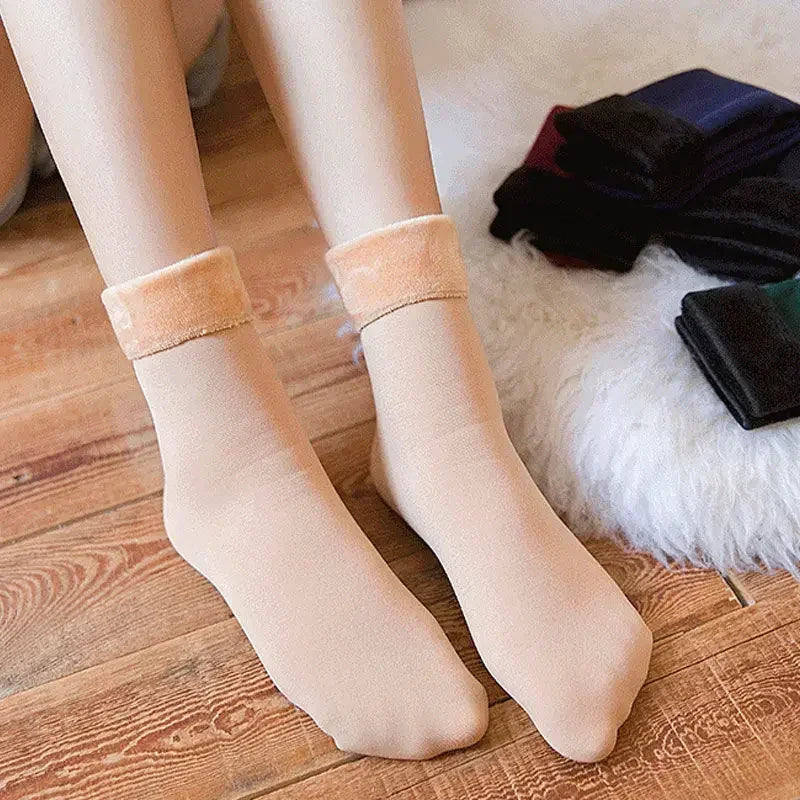 Women Winter Thicken Warm Short Socks- 1/2/4/5Pair