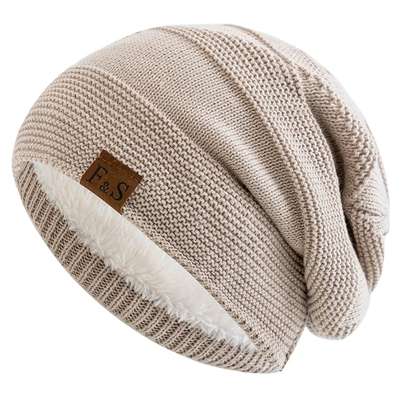 Warm Fur-Lined Casual Beanie