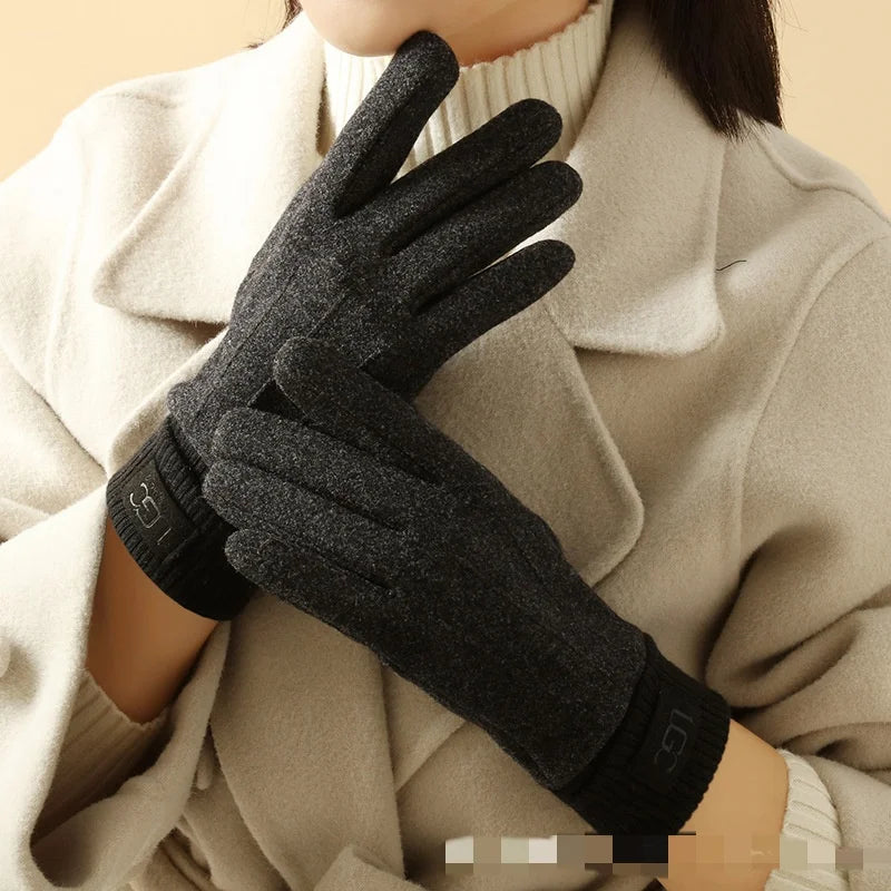 Winter Cashmere Gloves for Women Warm Touch Screen