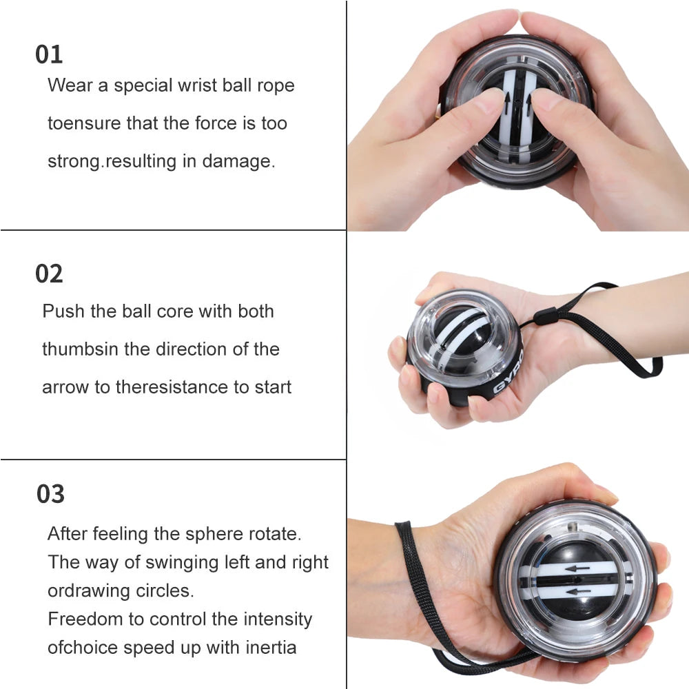 Self-Starting Wrist Gyro Ball