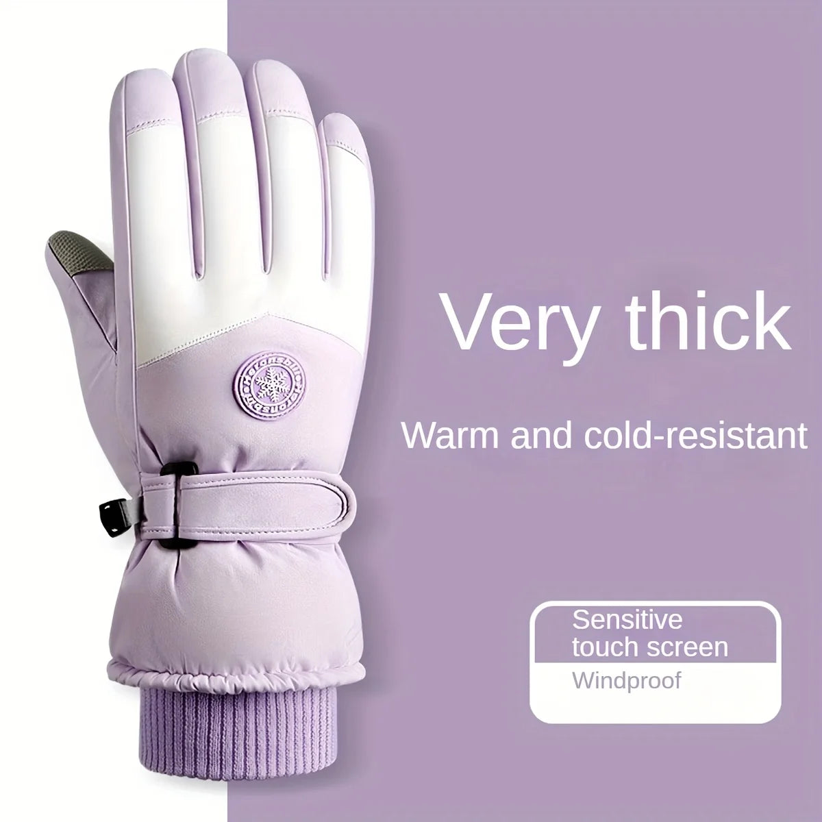 Fashionable design, compatible with touchscreen, thick inner lining, windproof