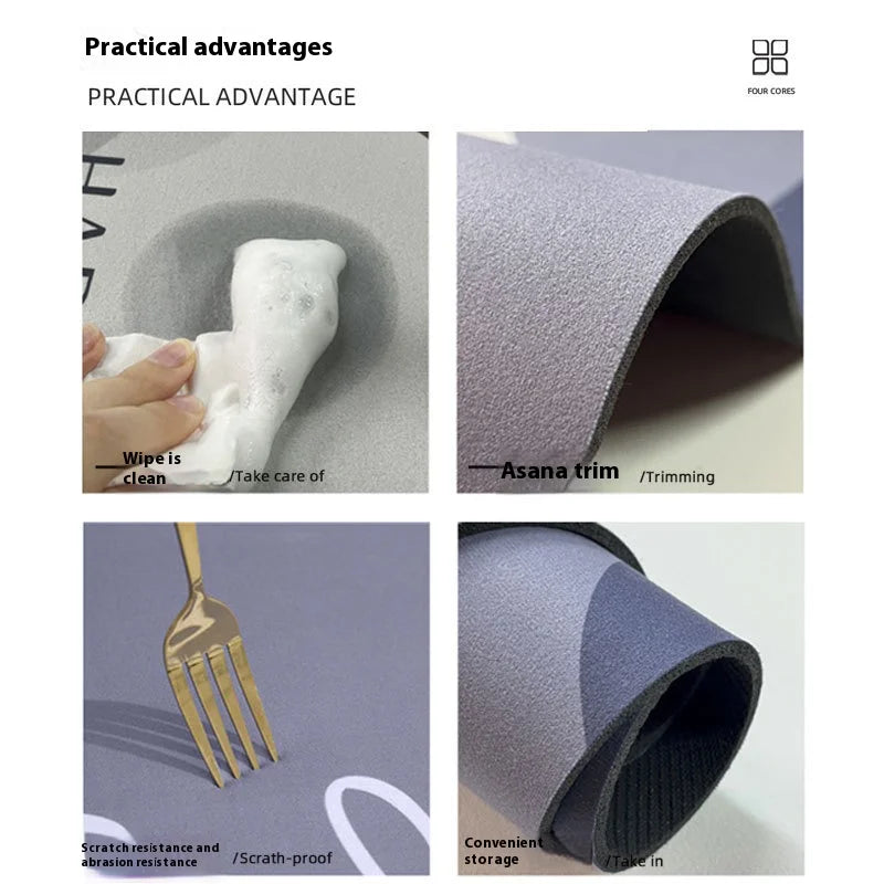 1/2PC Kitchen Floor Mat Non-Slip And Oil Resistant