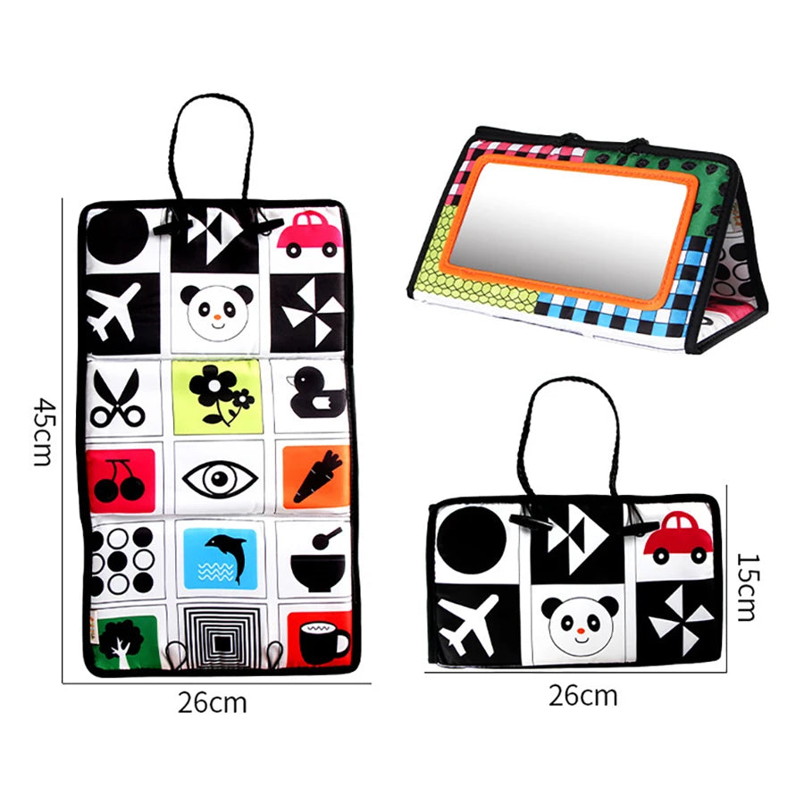 Infant Activity Soft Book – Visual Development & Tummy Time Toy for Toddlers