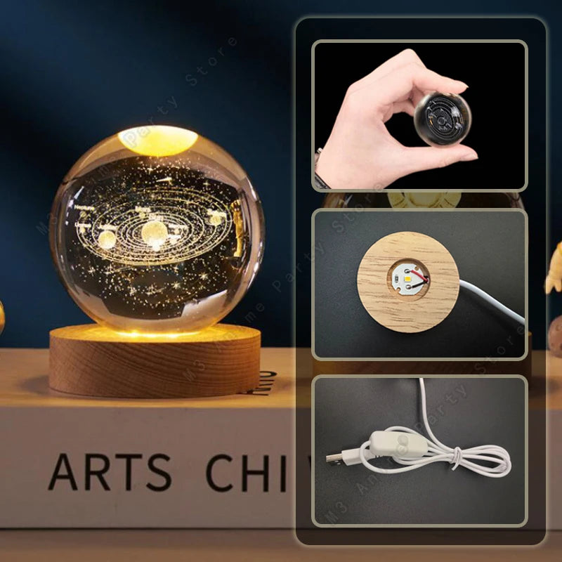 Unique 3D Crystal Ball Night Light
