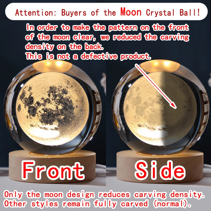 Unique 3D Crystal Ball Night Light