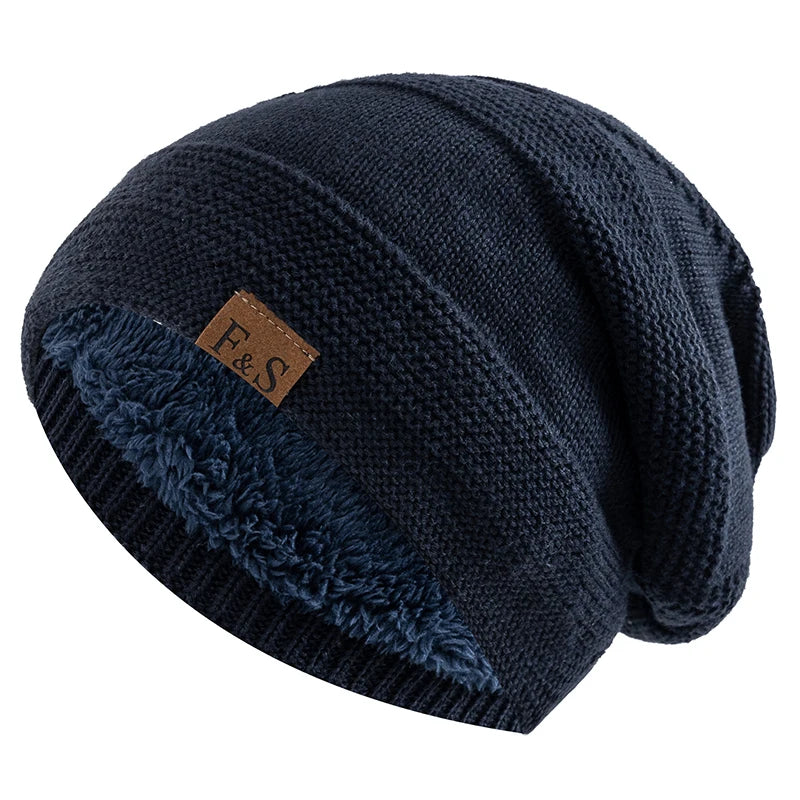 Warm Fur-Lined Casual Beanie