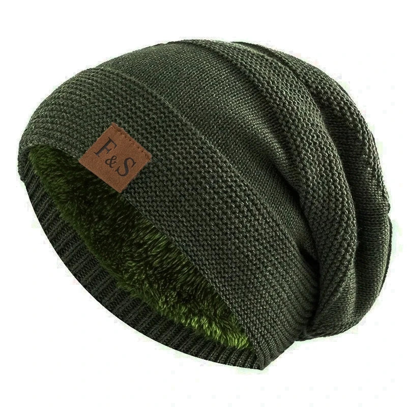 Warm Fur-Lined Casual Beanie