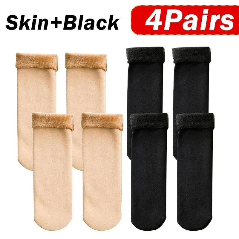 Women Winter Thicken Warm Short Socks- 1/2/4/5Pair